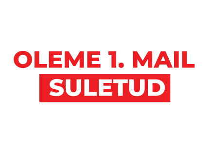 Oleme 1. mail suletud